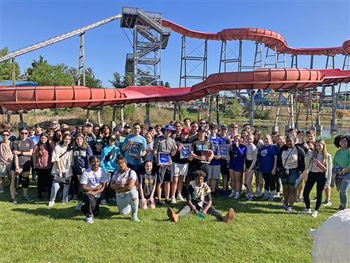  Kenmore West musicians post at Darien Lake after music festival